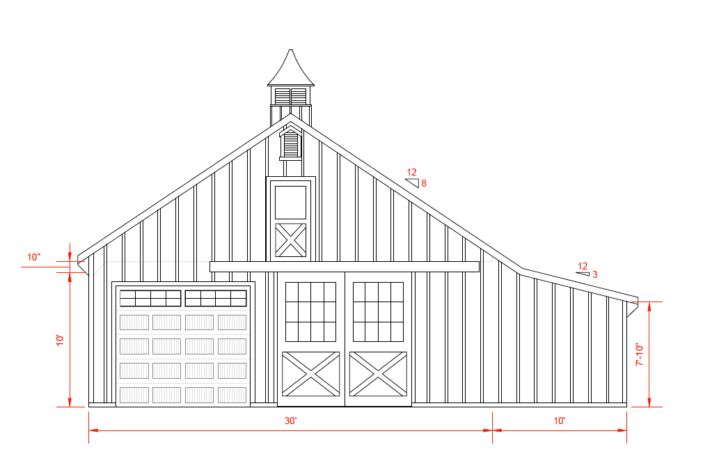 Custom Garage Barn — floor plan or diagram