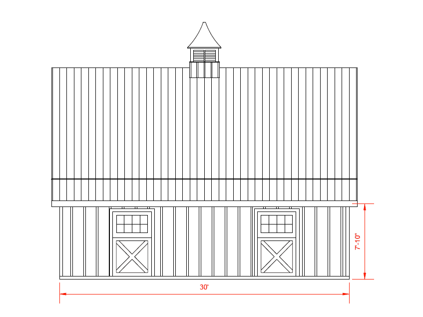 Custom Garage Barn — floor plan or diagram