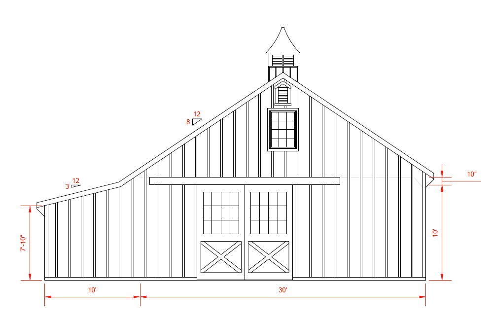 Custom Garage Barn — floor plan or diagram