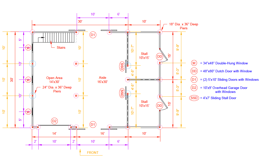Custom Garage Barn — floor plan or diagram