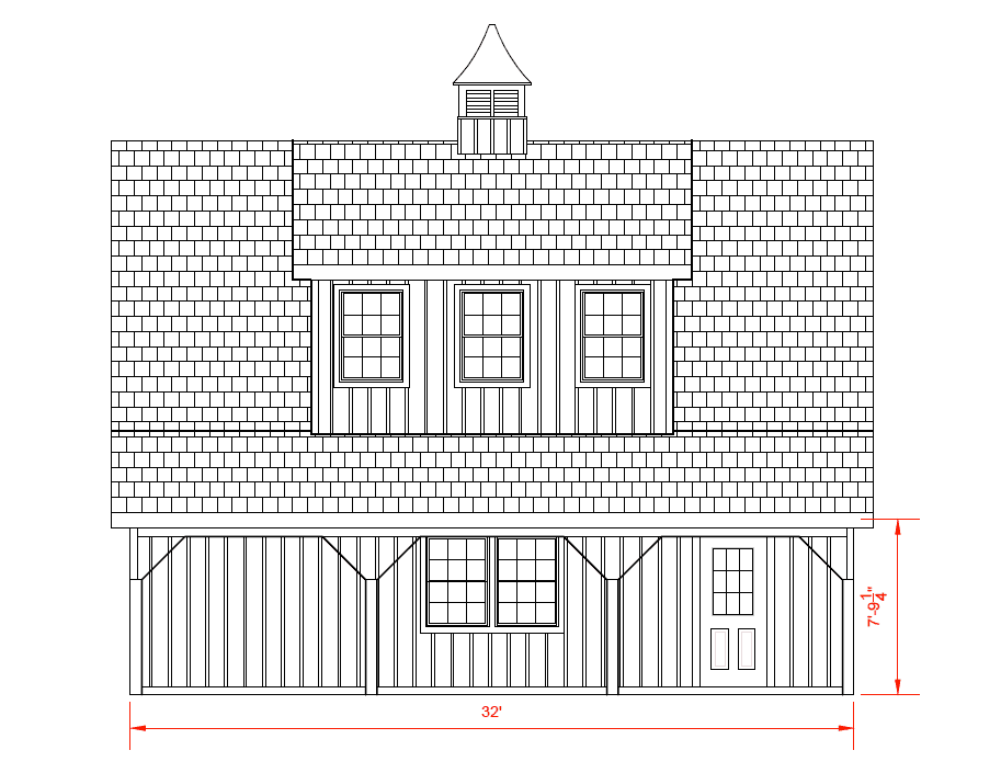 Garage with Lean-to — floor plan or diagram
