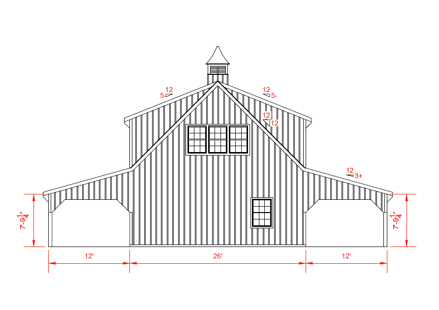 Garage with Lean-to — floor plan or diagram