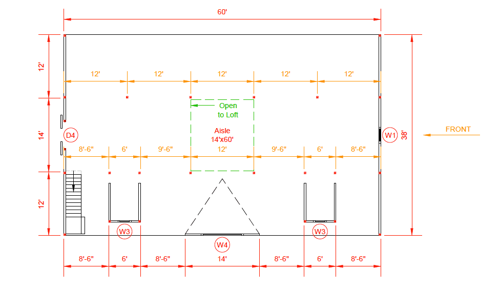 High Country Barn — floor plan or diagram