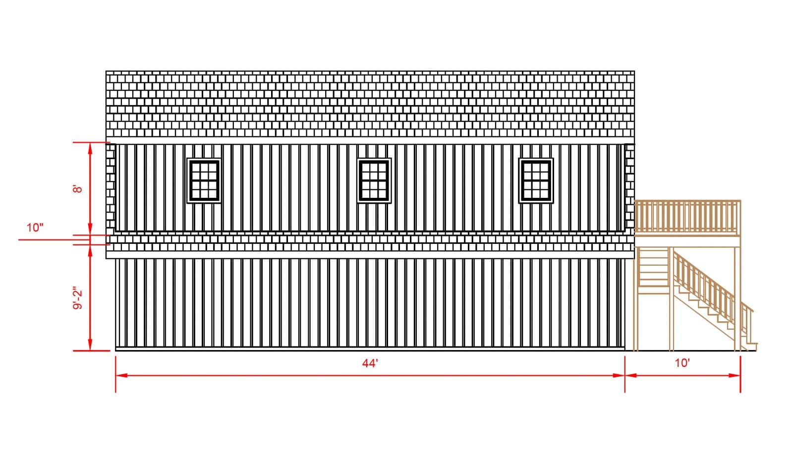Large Gambrel Barn — floor plan or diagram