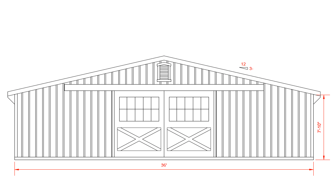 Row Barn — floor plan or diagram