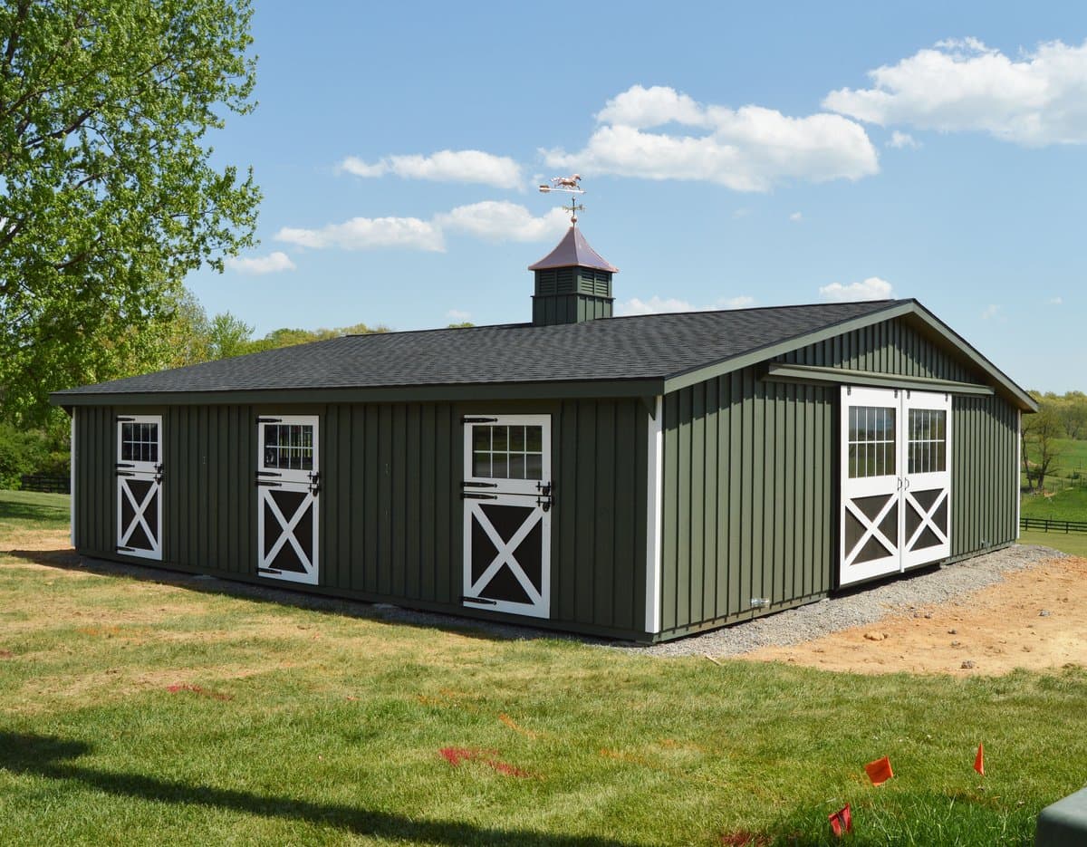 Amish-built row barn for sale in the Shenandoah Valley
