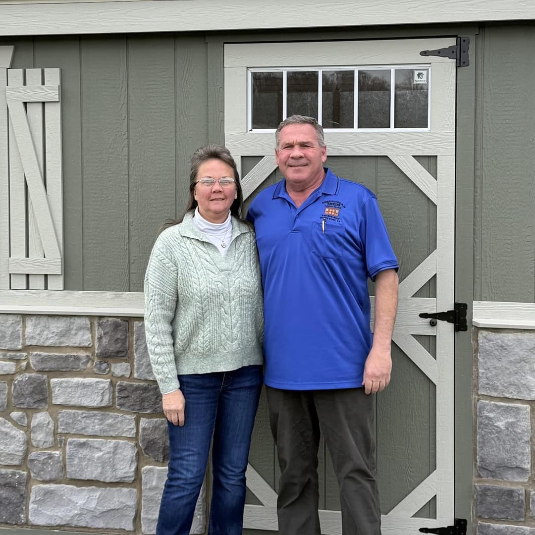 Gary and Barb, owners of Shenandoah Sheds