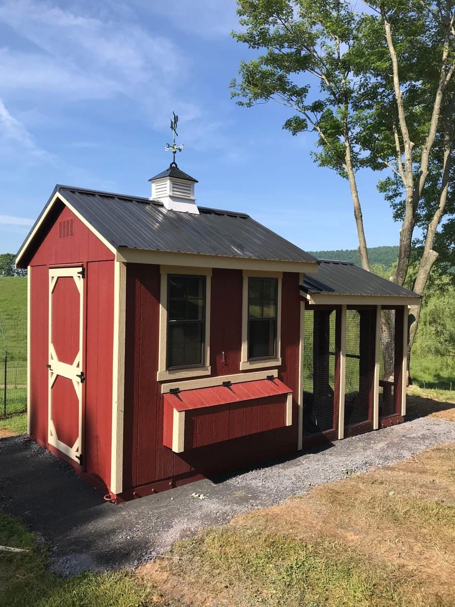 Amish-built chicken coops for sale in the Shenandoah Valley