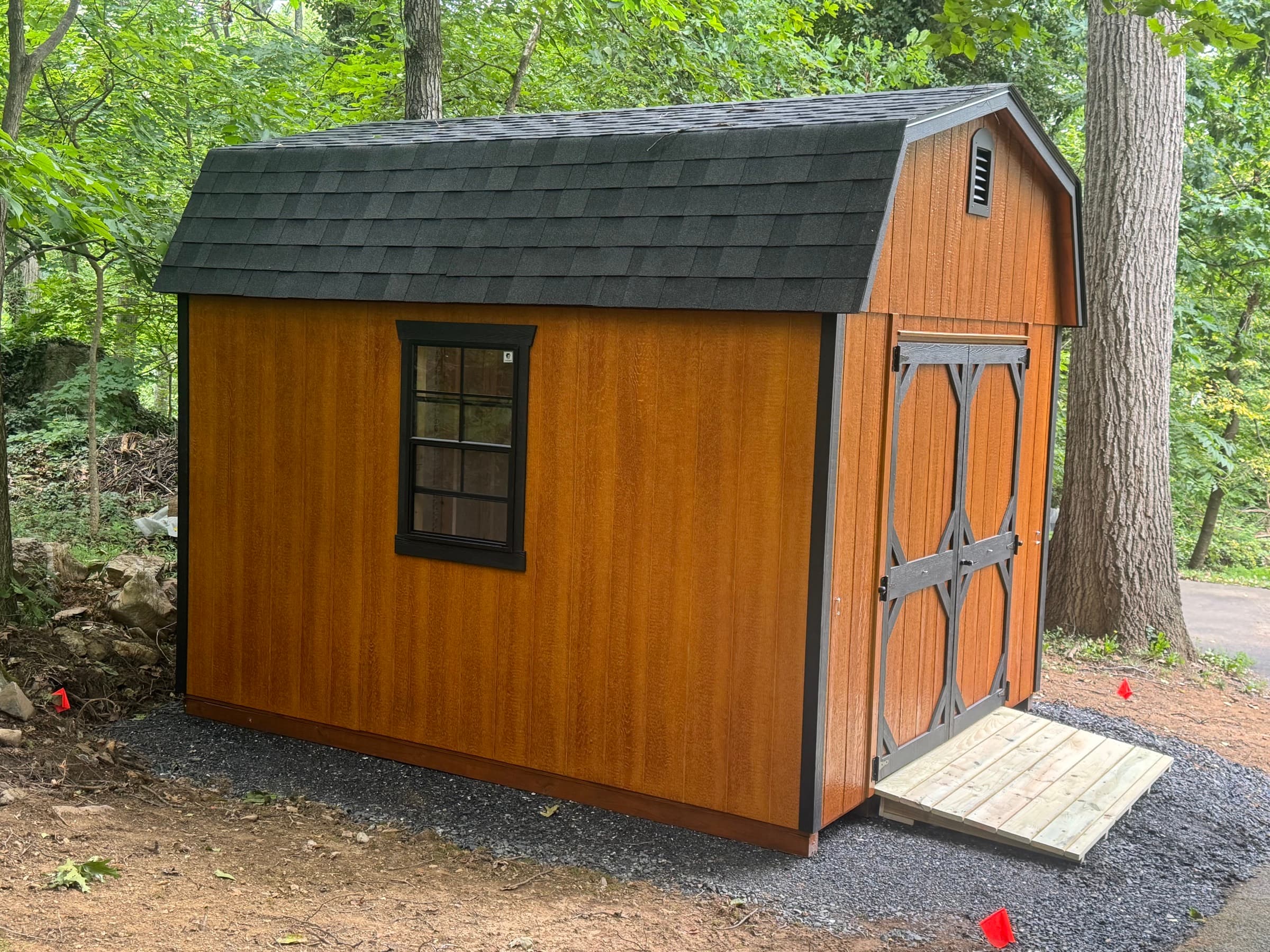 A Cedar Barn Shed Gives Kenny & Lisa's Garage Room to Breathe in Winchester — photo 1