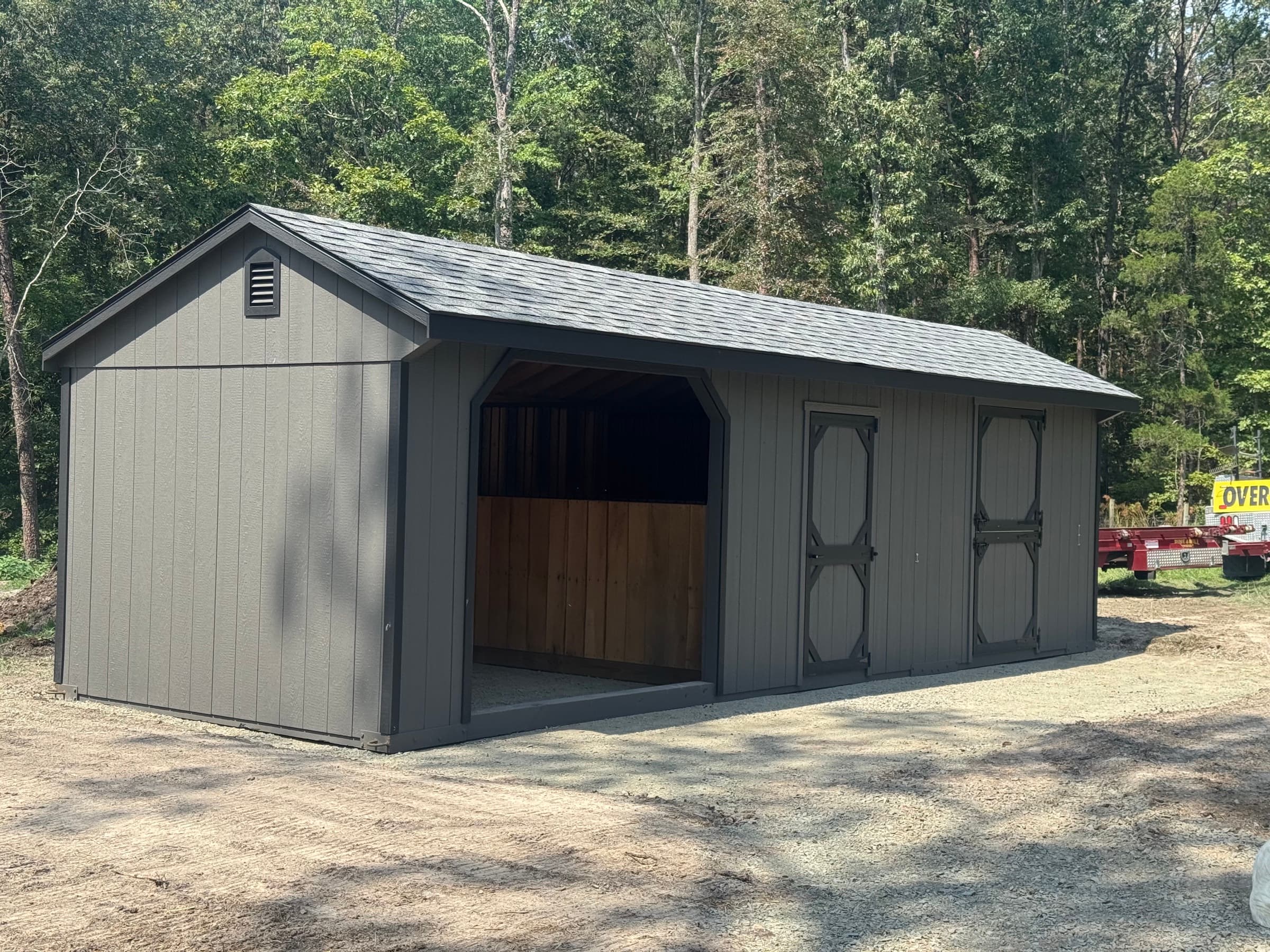 A 10x30 Row Barn Finds Its Home — and Some Happy Goats — in Goldvein — photo 3